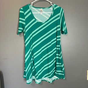 LuLaRoe Stripes Short Sleeve Shirt Size XXS